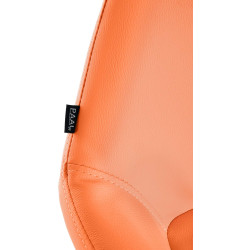 Taburete de bar Braga en polipiel con base dorada Naranja