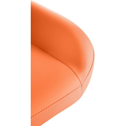 Taburete de bar Braga en polipiel con base dorada Naranja