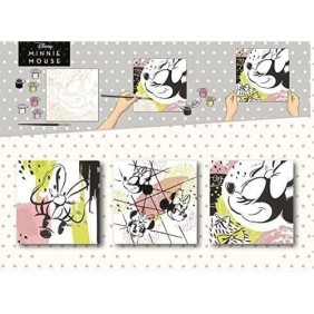 Tableau de peinture par numéros CreArt Minnie Style 20x20 cm pour adultes