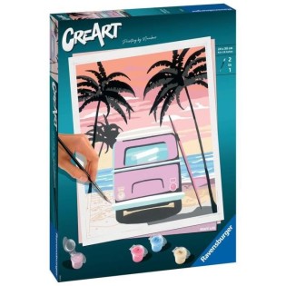 CreArt Beach Life 24x30 cm - Peinture par numéros – Des 12 ans – Ravensburger - 20131