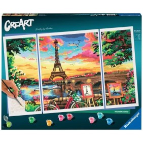 CreArt Paris format triptyque 80x50cm - Peinture par numéros – Des 12 ans – Ravensburger - 20134