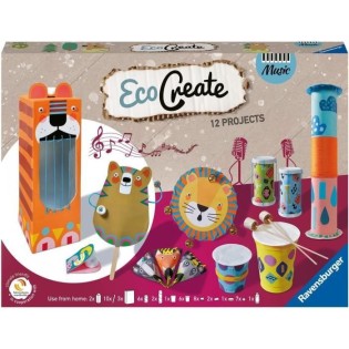 EcoCreate Eco-responsable Recyclage, Jouets, Fabrication objets, Loisir créatif, Des 6 ans, 20229, Ravensburger