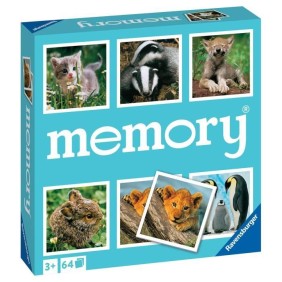 Jeu de paires et de mémoire - Grand memory - Petits Animaux - Ravensburger - 64 cartes