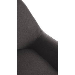 Tabouret de bar Braga Gold tissu gris foncé