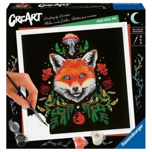 CreArt Fox / Renard 20x20 cm - format carré - Peinture par numéros – Des 12 ans – Ravensburger - 23511