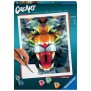 CreArt Tigre polygonal 24x30 cm - Peinture par numéros – Des 12 ans – Ravensburger - 23514