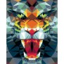 CreArt Tigre polygonal 24x30 cm - Peinture par numéros – Des 12 ans – Ravensburger - 23514