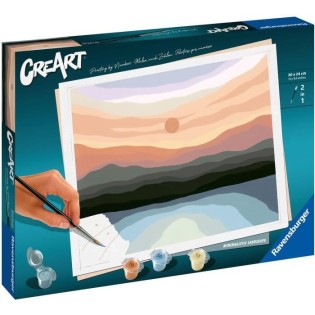 CreArt Minimalist Landscape 24x30 cm - Peinture par numéros – Des 12 ans – Ravensburger - 23515