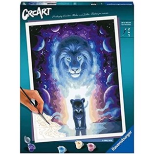 CreArt Lion 30x40 cm - Jojoesart édition - Peinture par numéros – Des 12 ans – Ravensburger - 23516