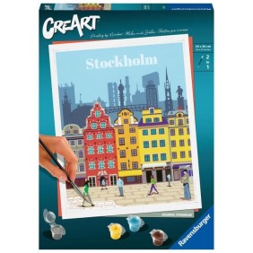 CreArt Stockholm 24x30 cm - Peinture par numéros – Des 12 ans – Ravensburger - 23520