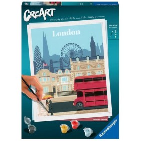 CreaArt London 24x30 cm - Peinture au numéro Adulte - Des 12 ans