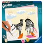 CreArt Zebre 20x20 cm - format carré - Peinture par numéros – Des 12 ans – Ravensburger - 23666