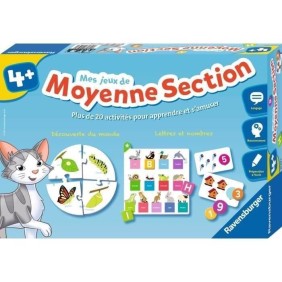 Mes jeux de moyenne section - Coffret complet éducatif - 20 activités programme 2e année maternelle - Ravensburger - Des 4 ans