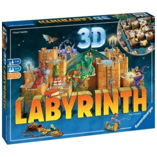 Labyrinthe 3D, Jeux de société, Famille et Enfants, De 2 a 4 Joueurs a partir de 7 ans, 26113, Ravensburger