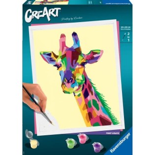 CreArt Girafe 24x30 cm - Peinture par numéros – Des 12 ans – Ravensburger - 28993