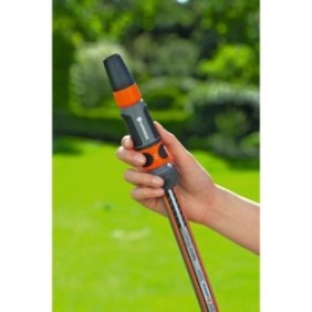 GARDENA Raccord d'arrosage Aquastop – Adapté tuyau Ш19mm – Anti écoulement d'eau – Power Grip – Garantie 5 ans (18214-20)