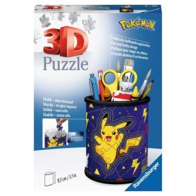 Pot a crayons Pokémon Puzzle 3D Ravensburger - 54 pieces - Sans colle - Des 6 ans