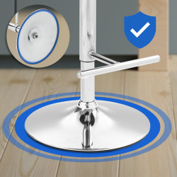 Lot de 2 tabourets de bar Damar velours vert chrome