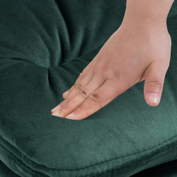 Ensemble de 2 tabourets de bar en velours Damar, blancs vert