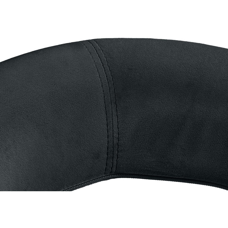 Tabouret de bar Olinda en velours noir noir