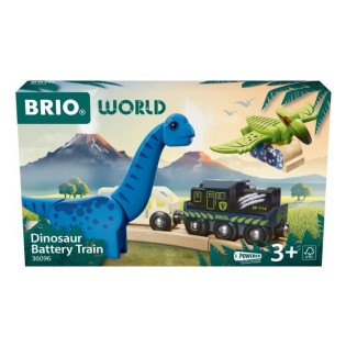 Brio Train a Piles Dinosaure - Train électrique - Dinosaure Inclus - pour circuit de train en bois - Des 3 Ans - Brio World - 36