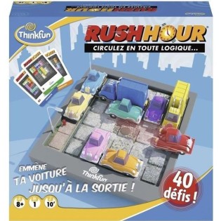 Rush Hour - Ravensburger - Casse-tete Think Fun - 40 défis 4 niveaux - A jouer seul ou plusieurs des 8 ans