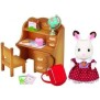 Bureau pour enfant Sylvanian Families - Soeur Lapin Chocolat - Accessoires inclus