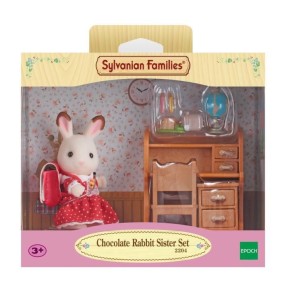 Bureau pour enfant Sylvanian Families - Soeur Lapin Chocolat - Accessoires inclus