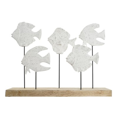 Figurine Décorative Home ESPRIT Blanc Naturel Spirales méditerranéen 51 x 7,5 x 36 cm