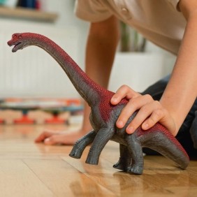 Figurine Brachiosaure, rouge avec détails réalistes, pour enfants des 4 ans, SCHLEICH 15044 Dinosaurs