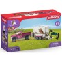 Pick-up avec remorque pour cheval, coffret figurines schleich avec 38 éléments dont 1 cheval inclus, Schleich 42346 Horse Club