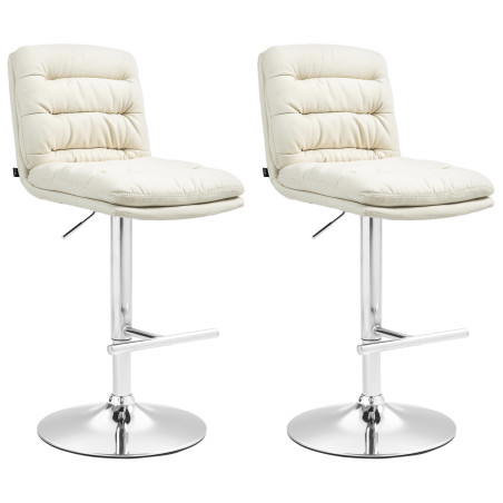 2er Set Barhocker Damar Stoff chrom