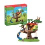 Cabane aventure dans les arbres, coffret de 60 pieces détaillées avec balançoire, 2 figurines d'enfant et figurines d'animaux,