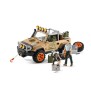 Véhicule tout-terrain avec treuil , Coffret de Jouets schleich 16 Pieces avec Chimpanzé, Jeep, Garde Forestier, Cadeau Jouet 3 a