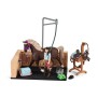 Box de lavage pour chevaux Emily et Luna, coffret schleich avec 19 éléments inclus dont 1 cheval schleich, coffret figurines écu