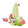 Bateau fleuri magique de Sera, coffret de jeu de 40 pieces avec figurine de licorne, elfe et coffre au trésor, jouet pour enfant