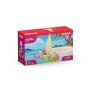 Bateau fleuri magique de Sera, coffret de jeu de 40 pieces avec figurine de licorne, elfe et coffre au trésor, jouet pour enfant