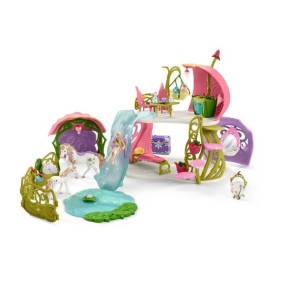 Maison-fleur pailletée avec licornes, lac et écurie - Schleich - 42445 - Multicolore - Rose - Fille