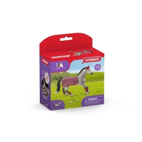 Jument Trakehnen concours équestre, coffret schleich avec 1 cheval schleich et 1 couverture, coffret figurines pour enfants des 