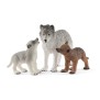 Coffret Maman Louve et Louveteaux - Jouets Schleich Authentiques, Détaillés et Durables pour Jouer et Apprendre - Pour Garçons e