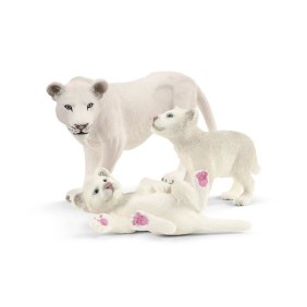 Lionne avec bébés, Coffret schleich avec figurines lion et 2 lionceaux,  Jouet Durable, Amusant et Pédagogique -Parfait pour les