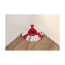 Mop with Bucket Vileda mop en steel Supermocio 3Action Blanc Rouge Microfibres