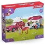 Voyage en voiture avec remorque pour chevaux, Coffret figurines Schleich 42535 Horse Club pour enfants de 5 ans