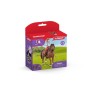 Figurine Cavaliere Hannah et Cayenne, des 5 ans, Schleich 42539 Horse Club - coffret, 15,1 x 7,9 x 18 cm