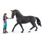 Figurine Cavaliere Lisa et Storm, coffret schleich avec 10 éléments inclus dont 1 cheval schleich hanovrien et sa cavaliere,