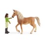 Coffret avec Sarah la Cavaliere et son Cheval Mystery - Set avec Selle et Bride Amovibles, Figurine Mobile - Divertissement Plei