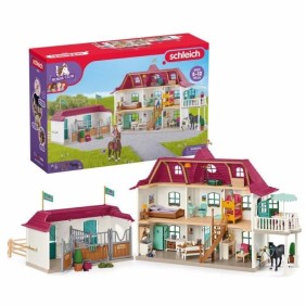 Grand Centre Équestre de Lakeside pour chevaux schleich, Coffret figurines schleich avec 192 éléments inclus dont 2 chevaux, Écu