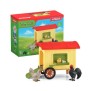 Coffret Poulailler Mobile SCHLEICH - Farm World - Avec 1 coq, 1 poulet, 1 poussin et des oeufs