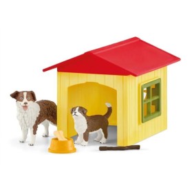 Figurine Niche pour Chien , pour enfants des 3 ans, coffret, 18,8 x 8,2 x 14,7 cm - Schleich 42573 FARM WORLD