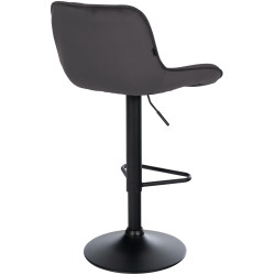 Tabouret de bar Kasson en velours noir
